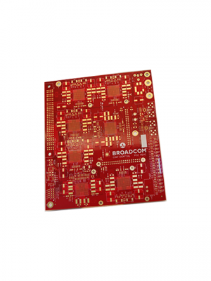 8 Layers Red Solder-Mask HDI pcb with Buried & Blind vias